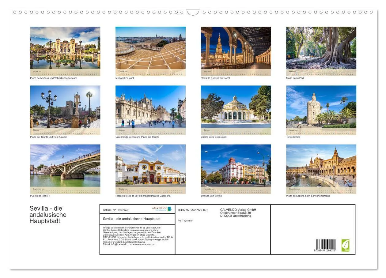 Bild: 9783457589076 | Sevilla - die andalusische Hauptstadt (Wandkalender 2026 DIN A2...