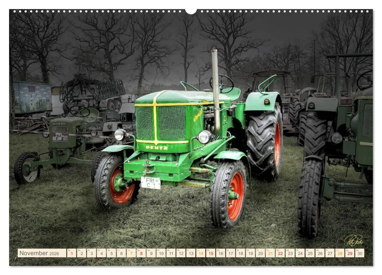 Bild: 9783516059076 | Oldtimer - Traktoren für Liebhaber (Wandkalender 2026 DIN A2 quer),...
