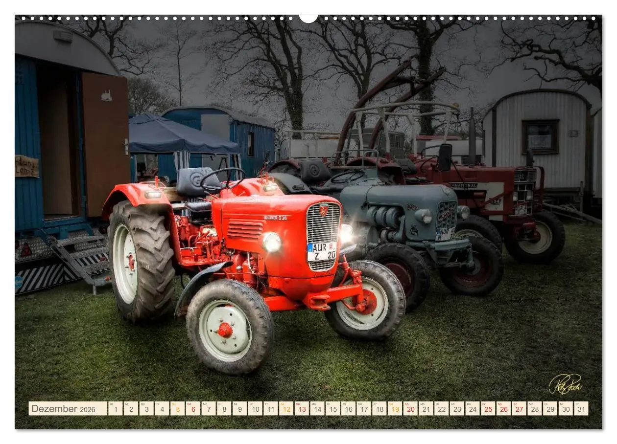 Bild: 9783516059076 | Oldtimer - Traktoren für Liebhaber (Wandkalender 2026 DIN A2 quer),...