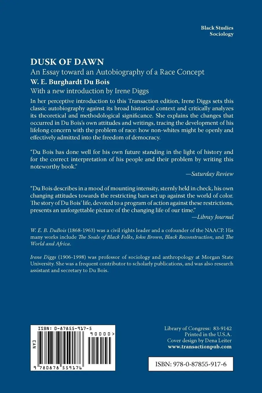 Rückseite: 9780878559176 | Dusk of Dawn! | An Essay Toward an Autobiography of Race Concept