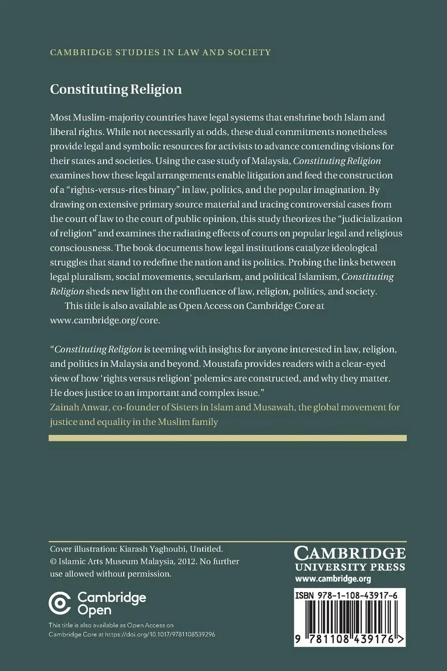 Rückseite: 9781108439176 | Constituting Religion | Tamir Moustafa | Taschenbuch | Englisch | 2018