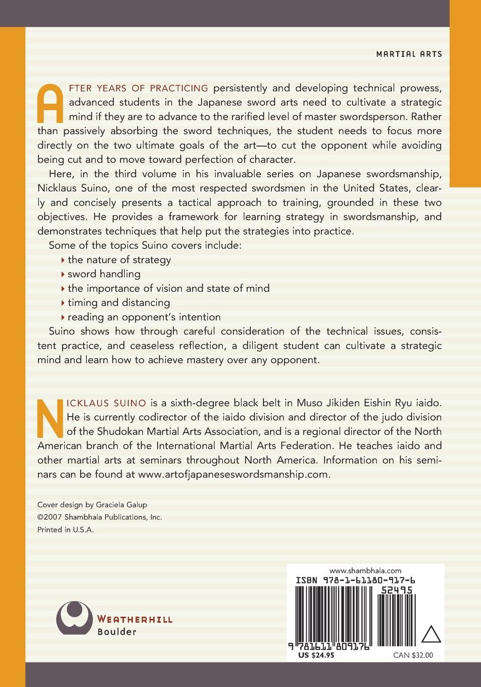 Rückseite: 9781611809176 | Strategy in Japanese Swordsmanship | Nicklaus Suino | Taschenbuch