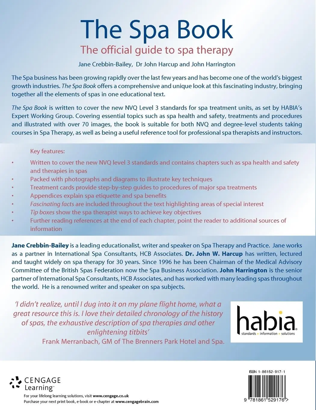 Rückseite: 9781861529176 | The Spa Book | The Official Guide to Spa Therapy | Taschenbuch | 2004