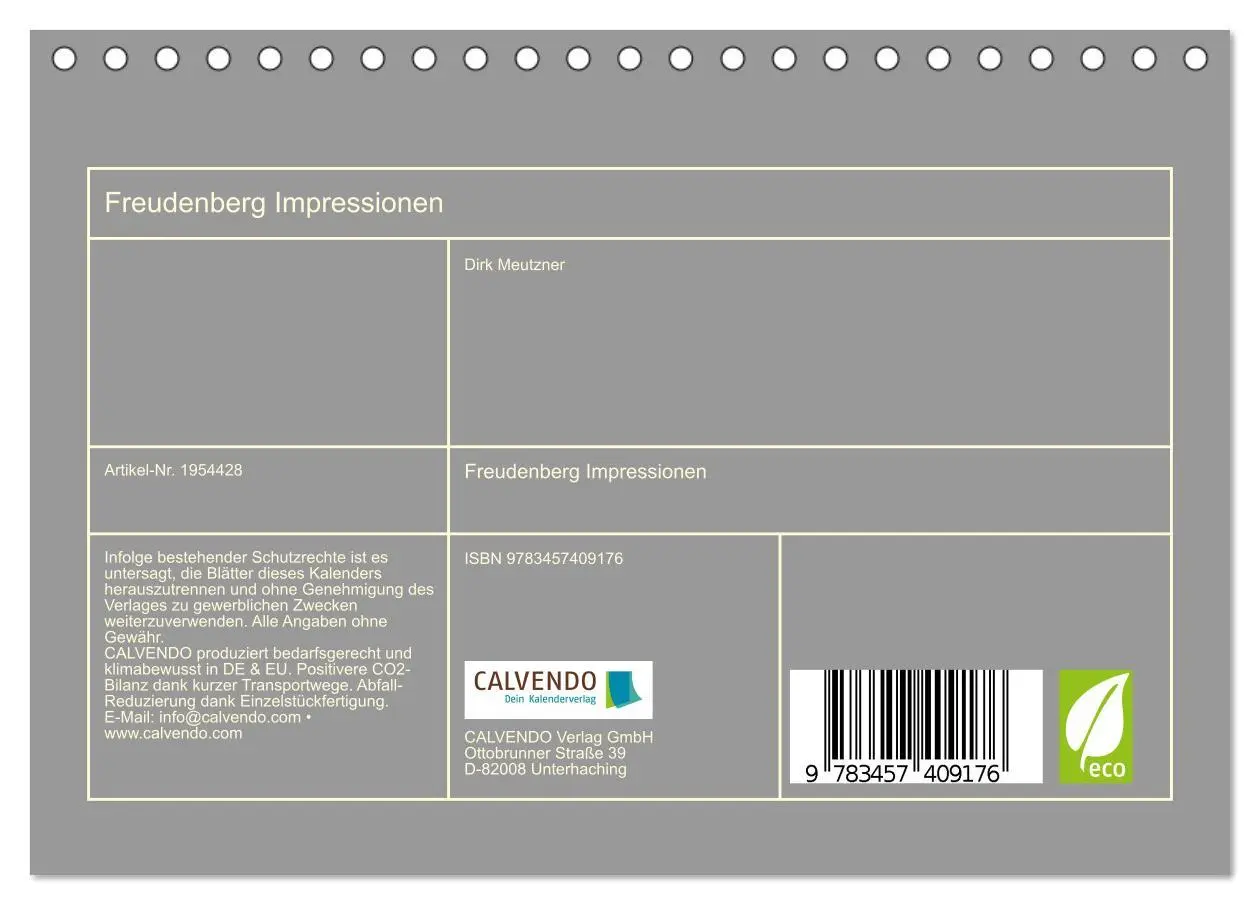 Bild: 9783457409176 | Freudenberg Impressionen (Tischkalender 2026 DIN A5 quer), CALVENDO...