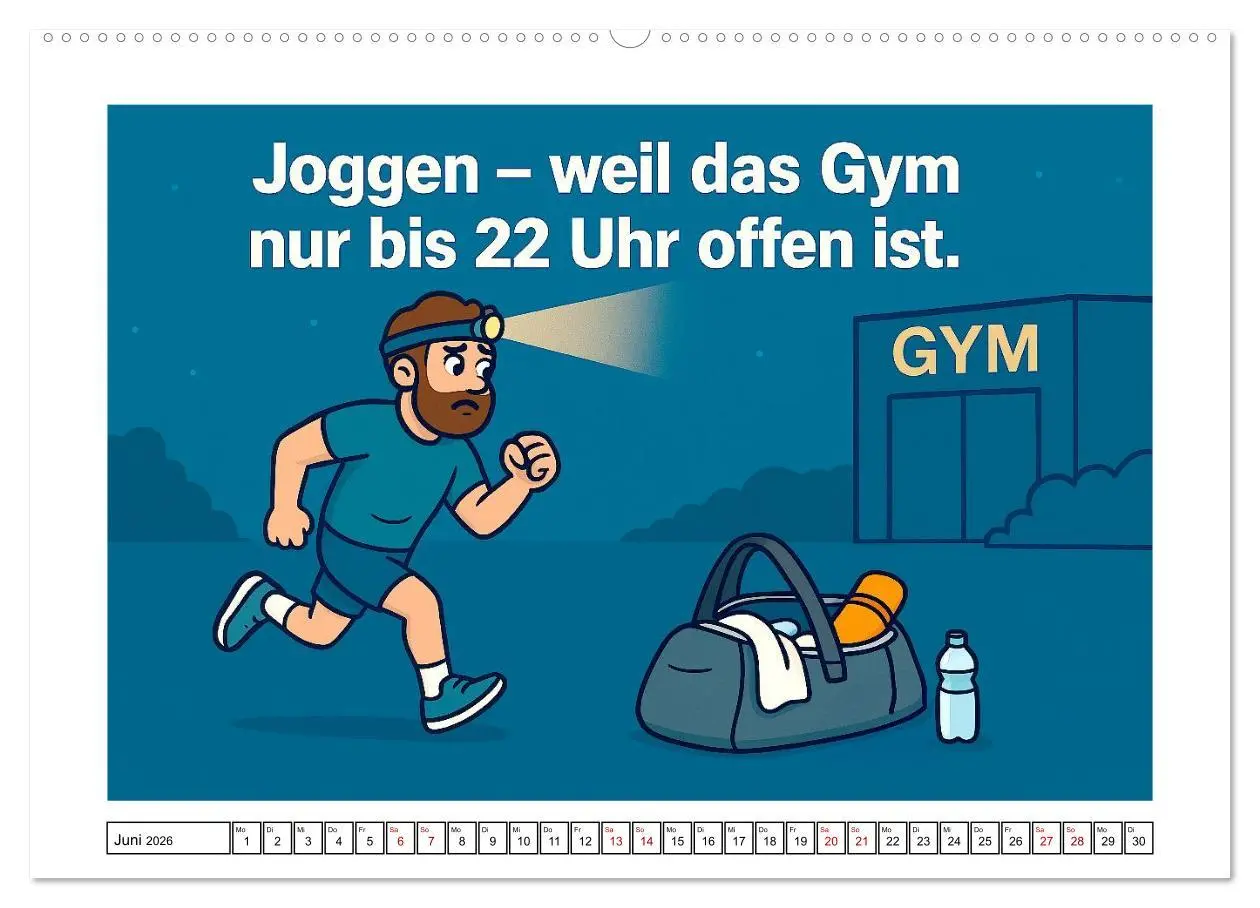 Bild: 9783516599176 | Kraftsport, Hanteln und Humor (hochwertiger Premium Wandkalender...