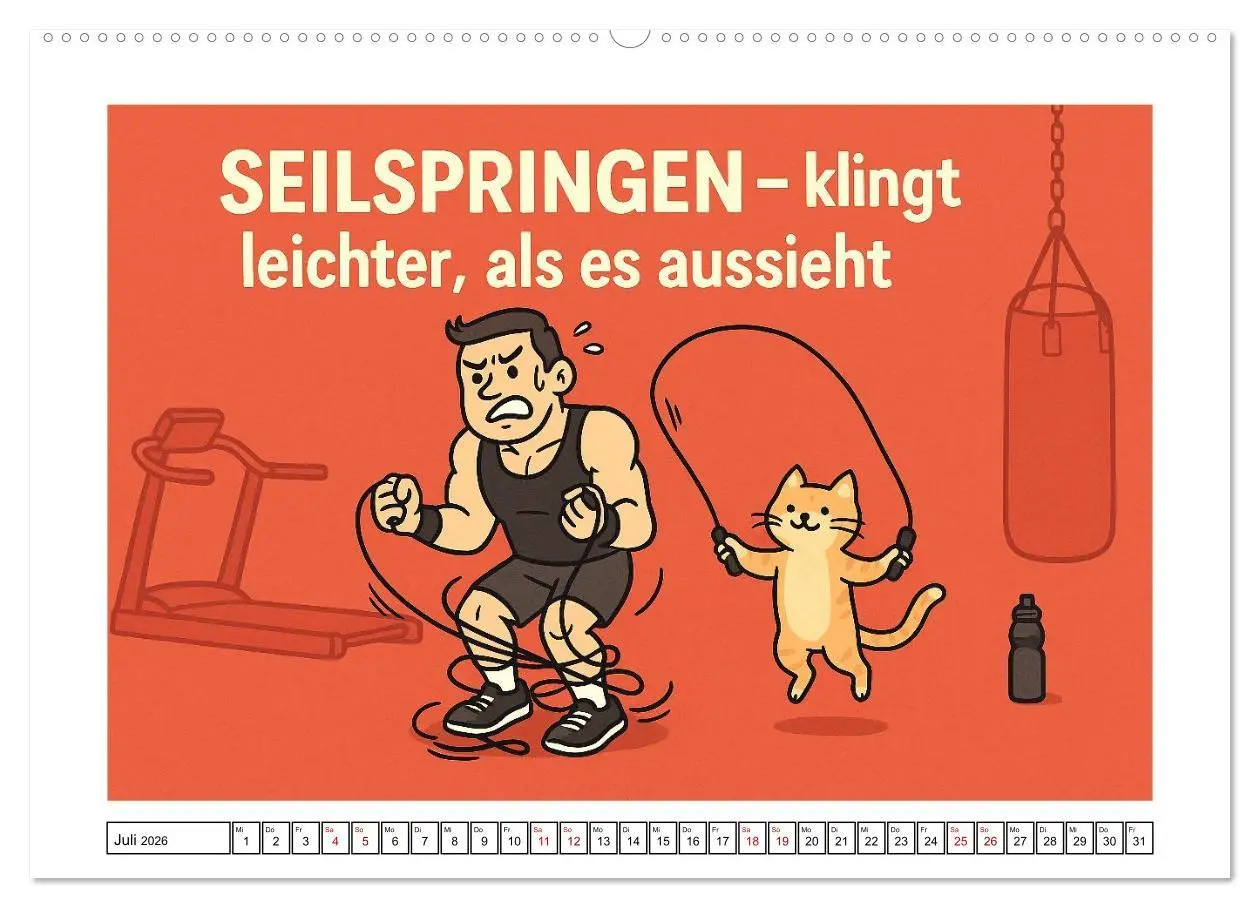 Bild: 9783516599176 | Kraftsport, Hanteln und Humor (hochwertiger Premium Wandkalender...