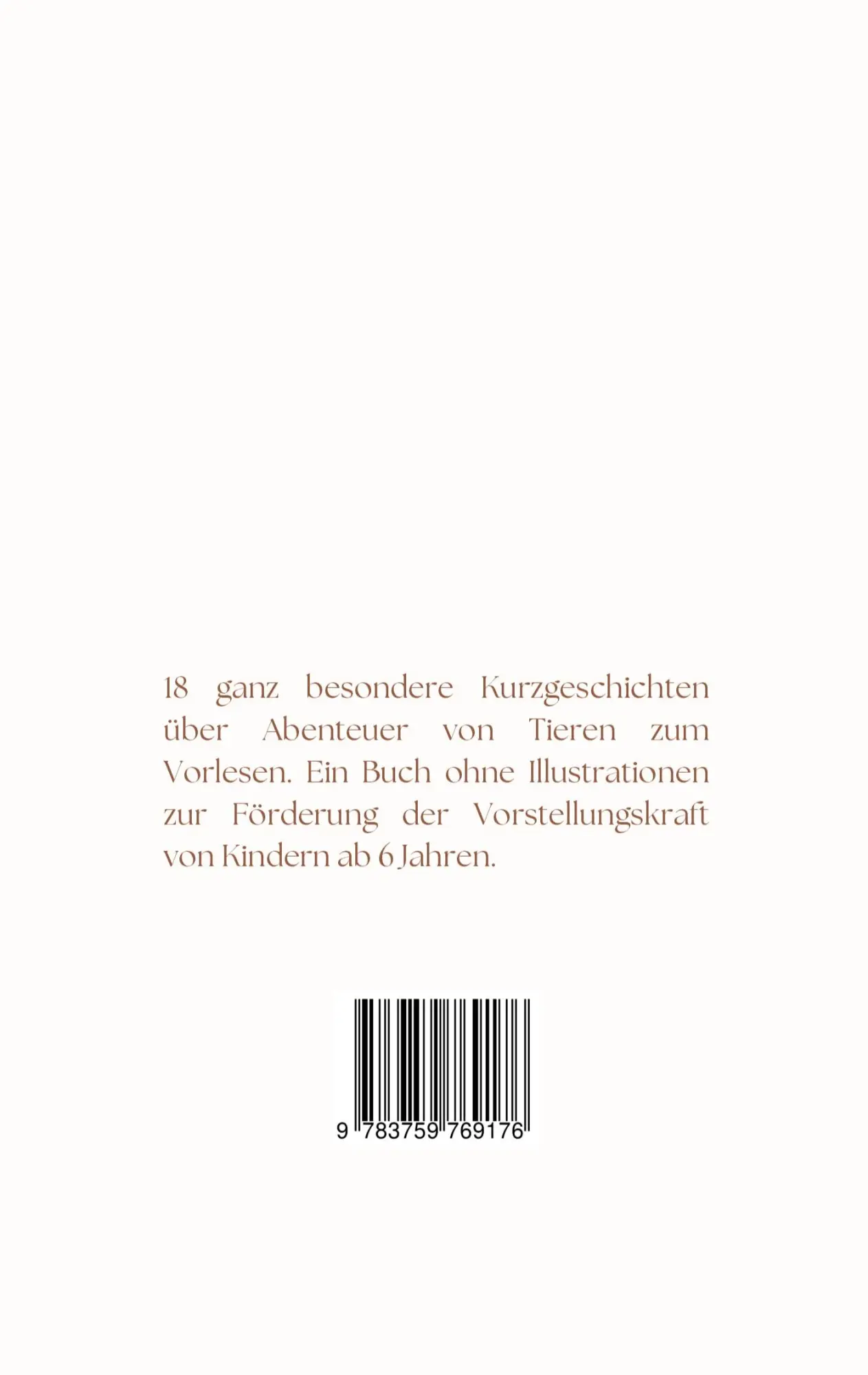 Rückseite: 9783759769176 | Abenteuer der Tiere | Kurzgeschichten zum Vorlesen | Nina Svoboda