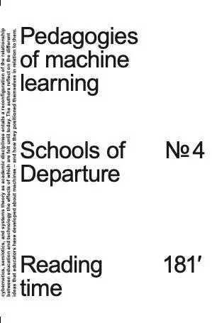 Cover: 9783959059176 | Pedagogies of Machine Learning | Schools of Departure Nr. 4 | Buch