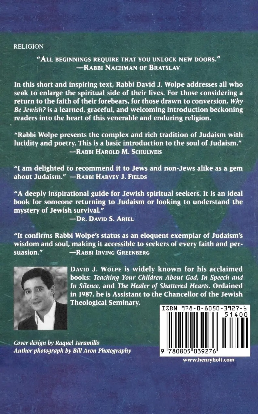 Rückseite: 9780805039276 | Why Be Jewish? | David J. Wolpe | Taschenbuch | Englisch | 2000
