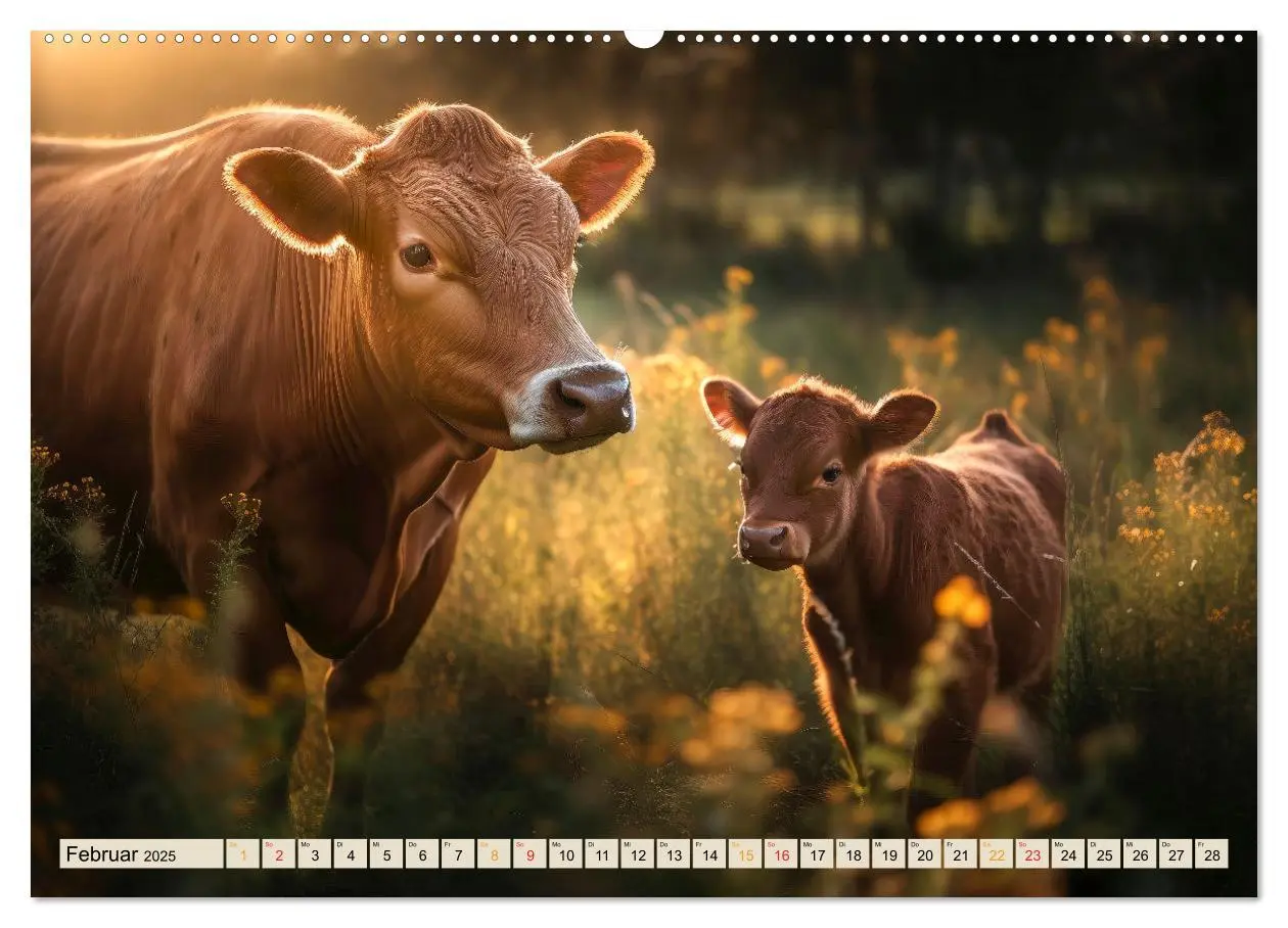 Bild: 9783383909276 | Kühe - liebenswerte Rindviecher (Wandkalender 2025 DIN A2 quer),...