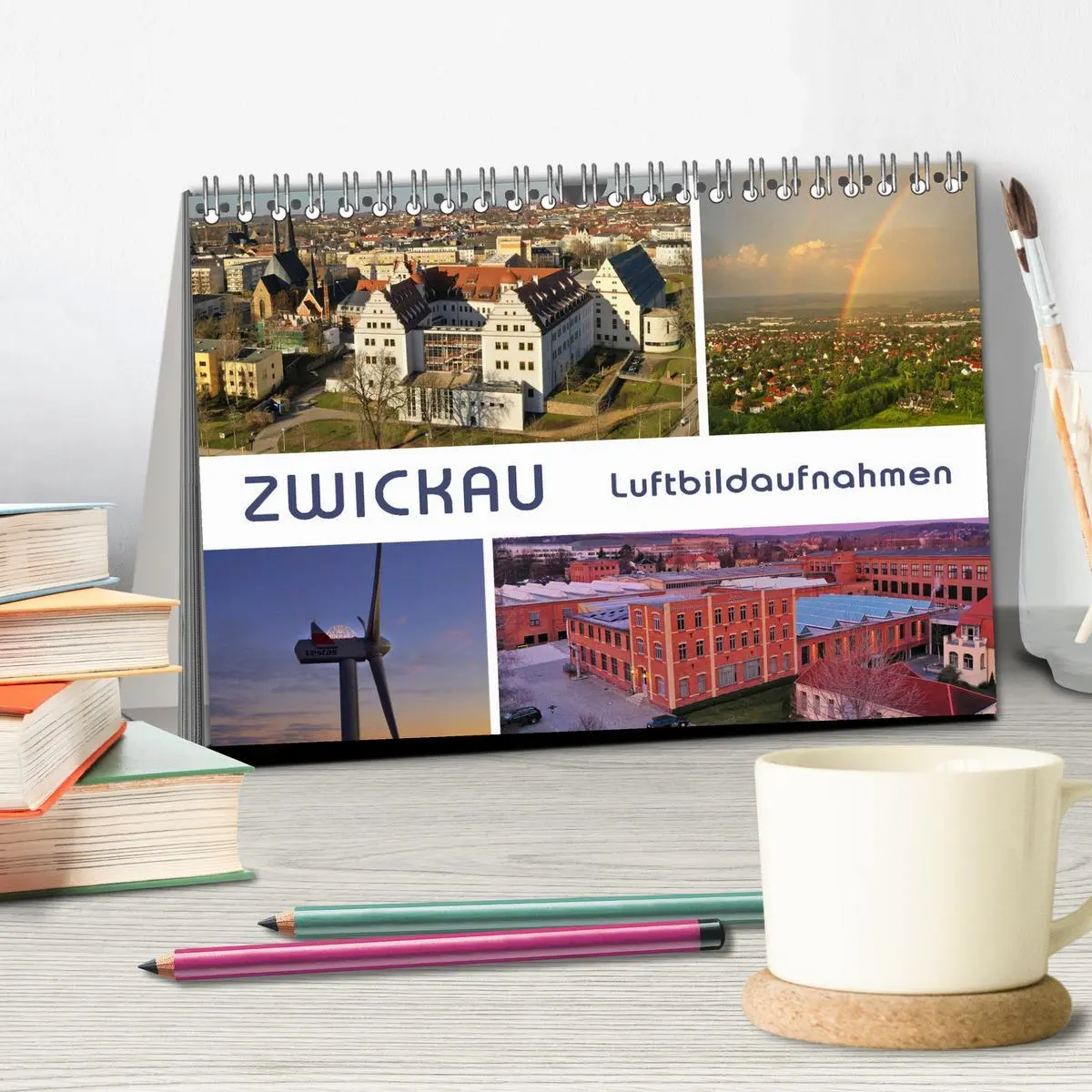 Bild: 9783457569276 | Zwickau - Luftaufnahmen (Tischkalender 2026 DIN A5 quer), CALVENDO...