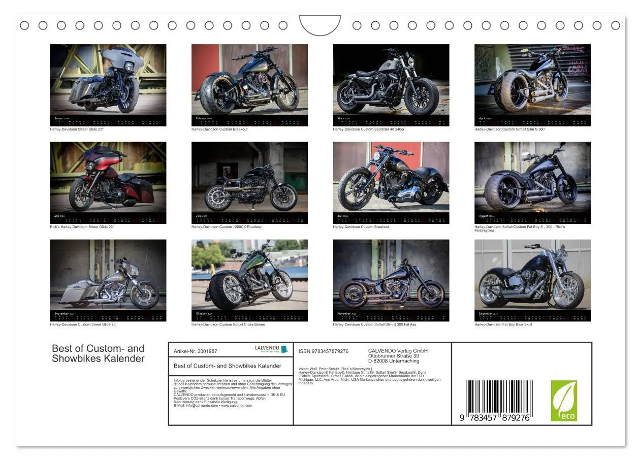 Bild: 9783457879276 | Best of Custom- and Showbikes Kalender (Wandkalender 2026 DIN A4...