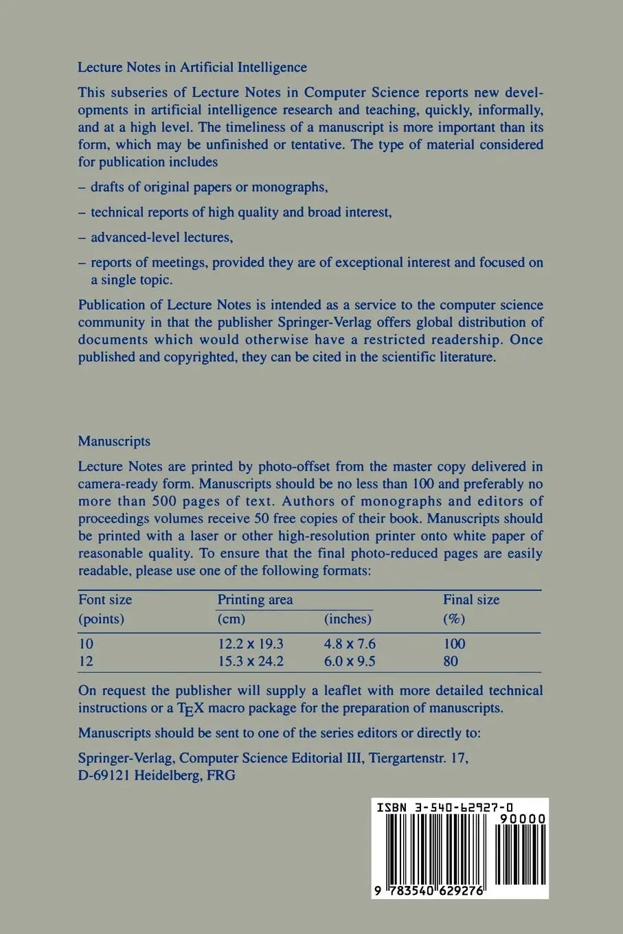 Rückseite: 9783540629276 | Foundations of Inductive Logic Programming | Ronald De Wolf (u. a.)