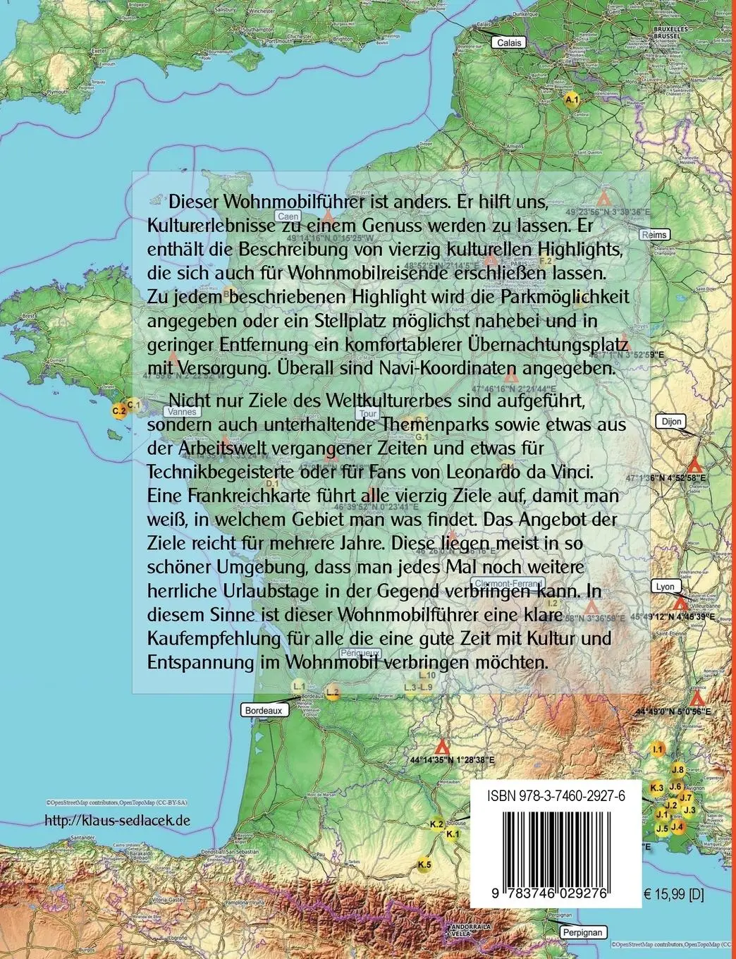 Rückseite: 9783746029276 | Kultur erleben mit dem Wohnmobil in Frankreich | Klaus-Dieter Sedlacek