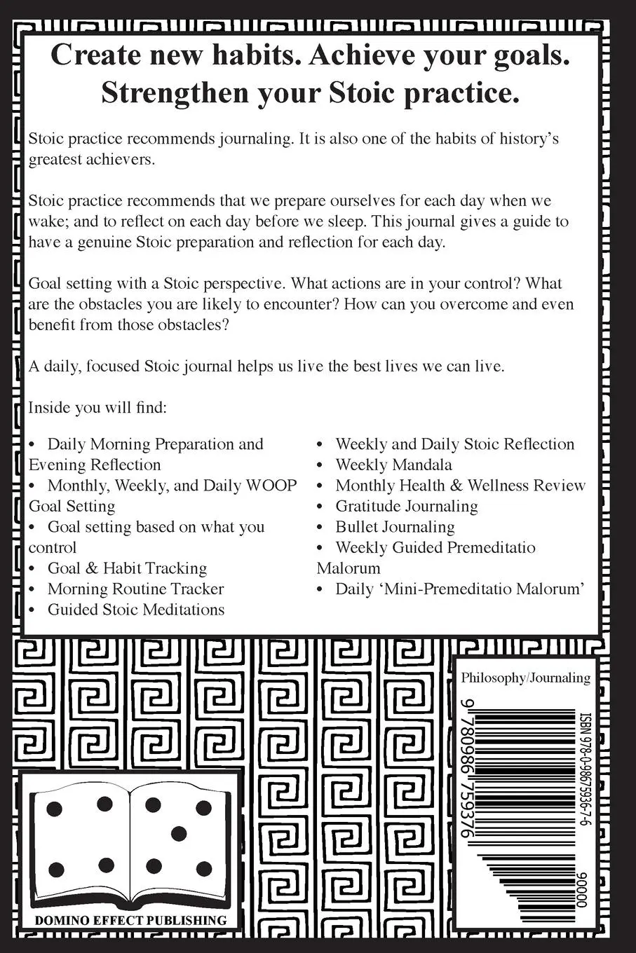 Rückseite: 9780986759376 | The Focused Stoic Journal 28 Day Undated Edition | Jeff M Rout | Buch