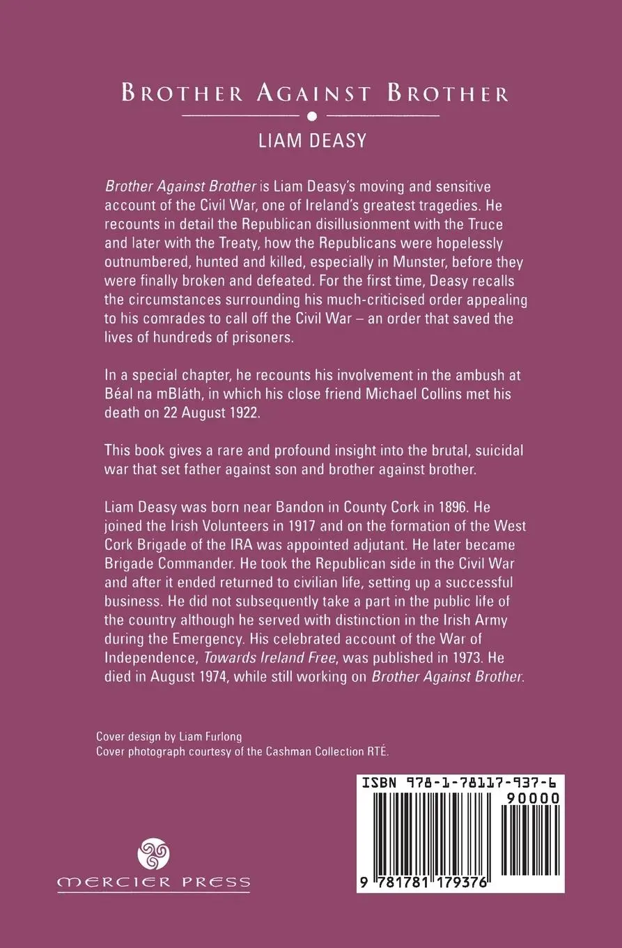 Rückseite: 9781781179376 | Brother Against Brother | Liam Deasy | Taschenbuch | Englisch | 2025