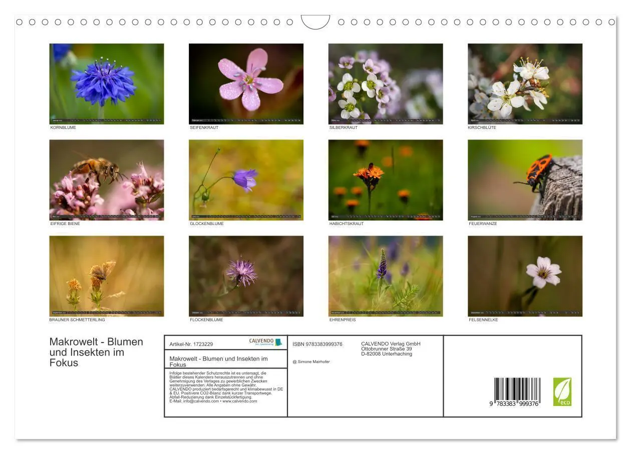 Bild: 9783383999376 | Makrowelt - Blumen und Insekten im Fokus (Wandkalender 2025 DIN A3...