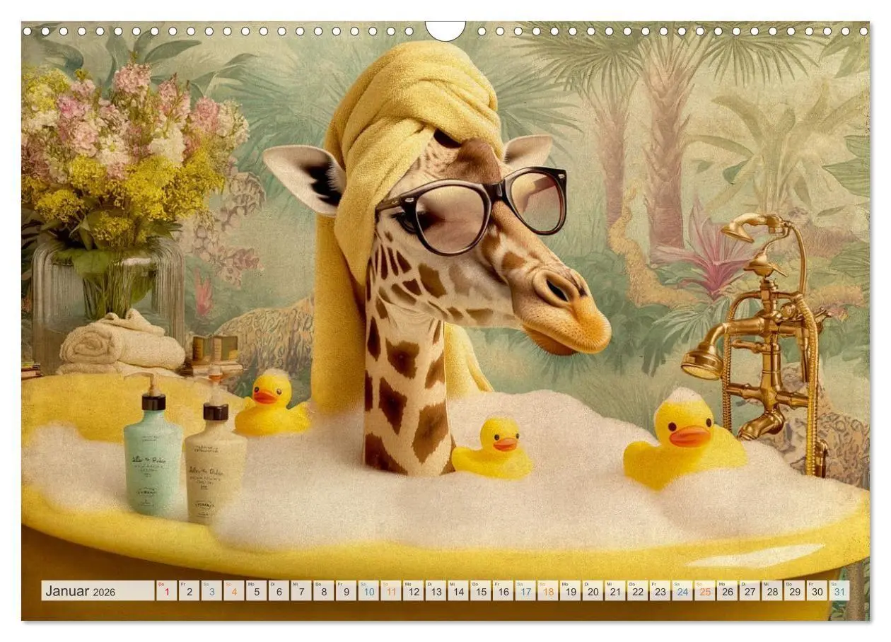 Bild: 9783516029376 | Wasserschlacht mit Flauschalarm (Wandkalender 2026 DIN A3 quer),...