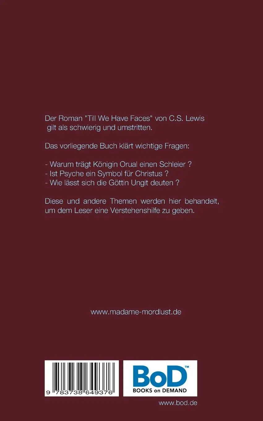Rückseite: 9783738649376 | Die verschleierte Königin. | Madame Mordlust | Taschenbuch | 68 S.