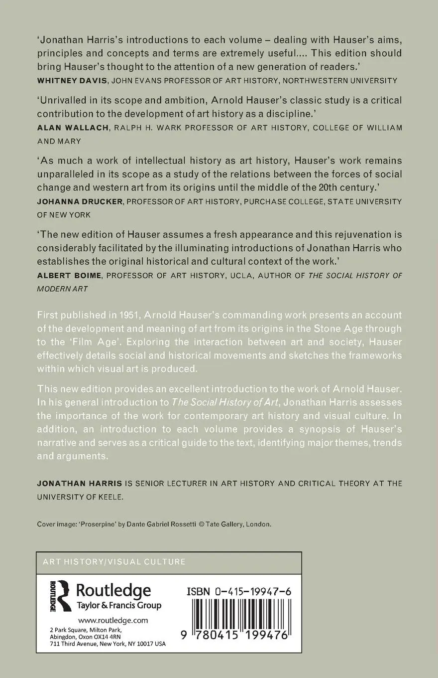 Rückseite: 9780415199476 | Social History of Art, Volume 3 | Rococo, Classicism and Romanticism