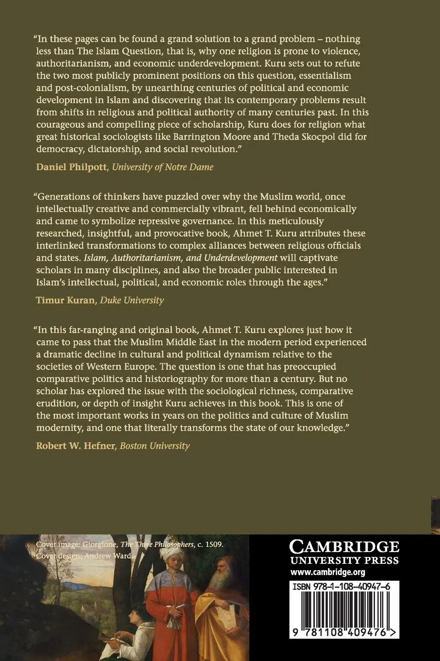 Rückseite: 9781108409476 | Islam, Authoritarianism, and Underdevelopment | Ahmet T. Kuru | Buch