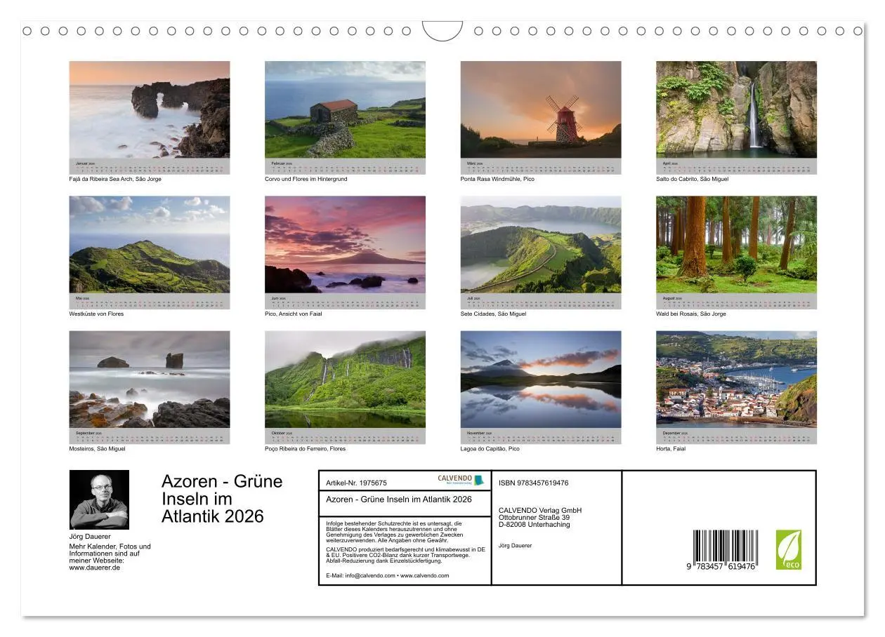 Bild: 9783457619476 | Azoren - Grüne Inseln im Atlantik 2026 (Wandkalender 2026 DIN A3...