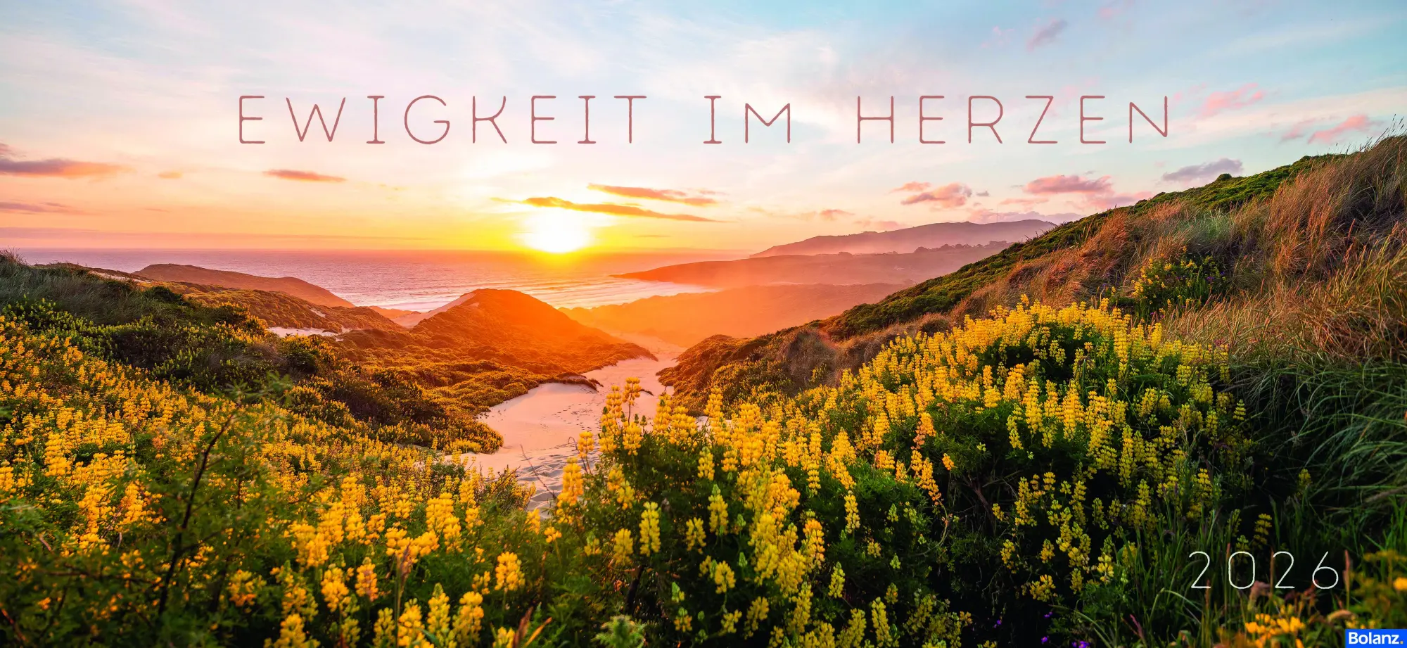 Cover: 9783866039476 | Ewigkeit im Herzen 2026 | Maße (B/H): 92 x 42,5 cm, Panoramakalender