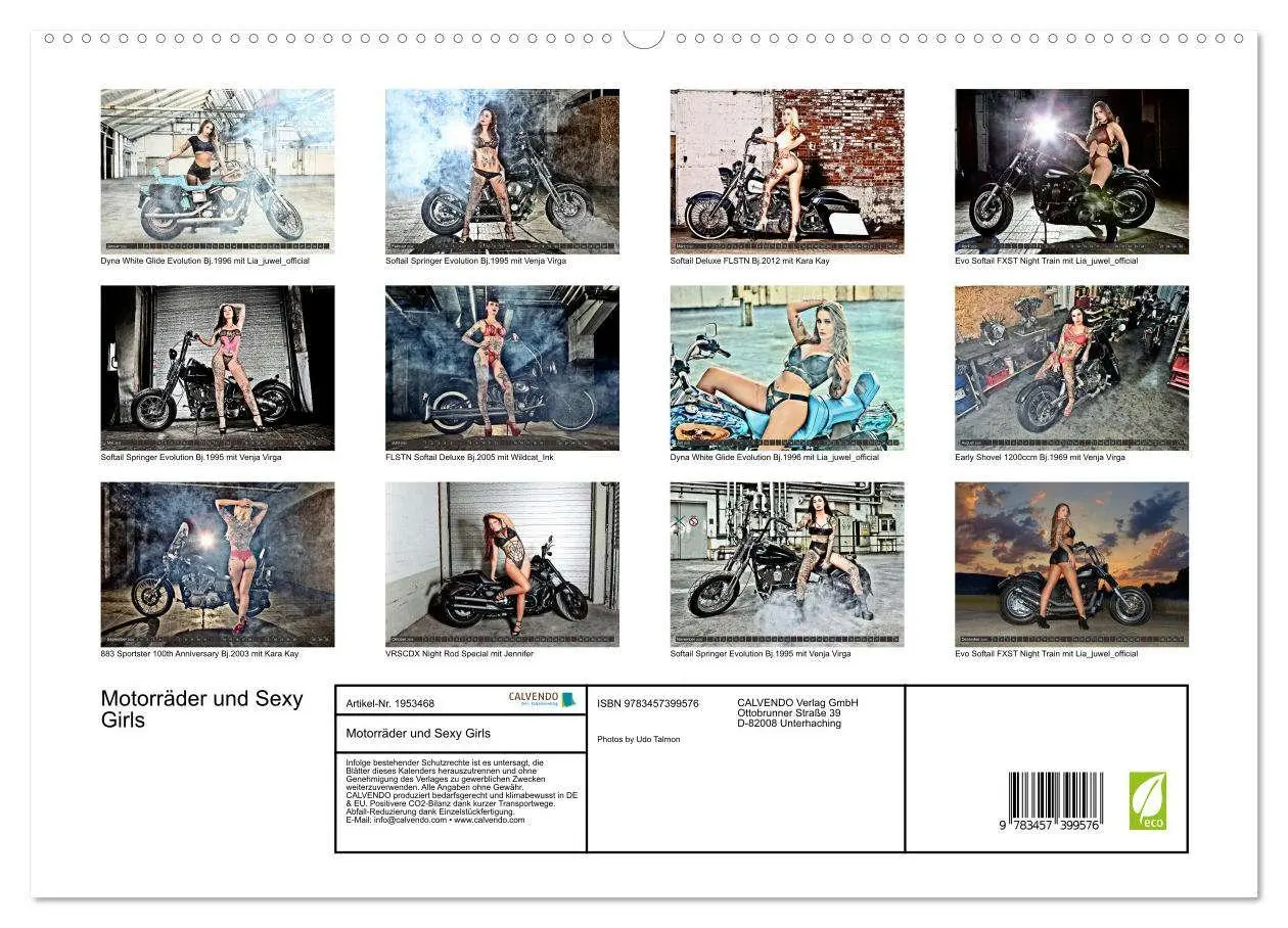 Bild: 9783457399576 | Motorräder und Sexy Girls (hochwertiger Premium Wandkalender 2026...