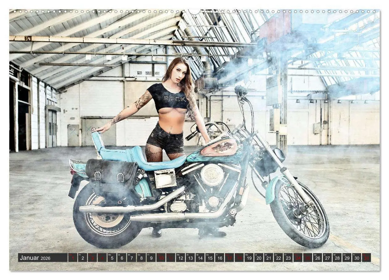 Bild: 9783457399576 | Motorräder und Sexy Girls (hochwertiger Premium Wandkalender 2026...