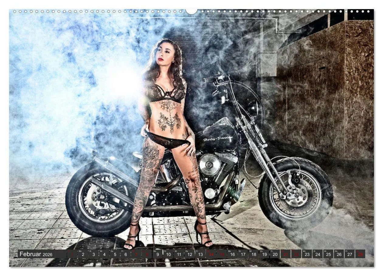 Bild: 9783457399576 | Motorräder und Sexy Girls (hochwertiger Premium Wandkalender 2026...