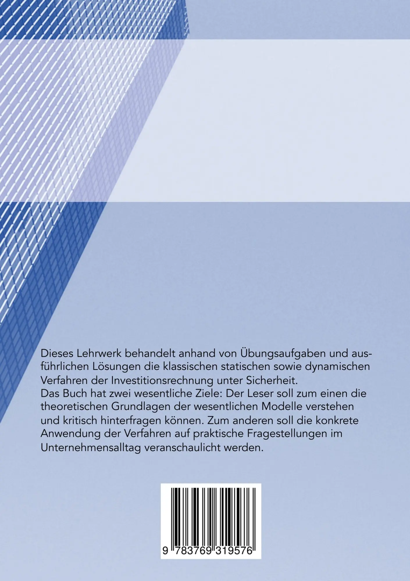 Rückseite: 9783769319576 | Theorie und Praxis der Investitionsrechnung | Christian Tallau | Buch