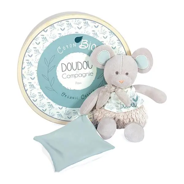 Cover: 3700335239676 | Bio Maus mit Schmusetuch,olivgrün 22cm | 8903967 | DOUDOU