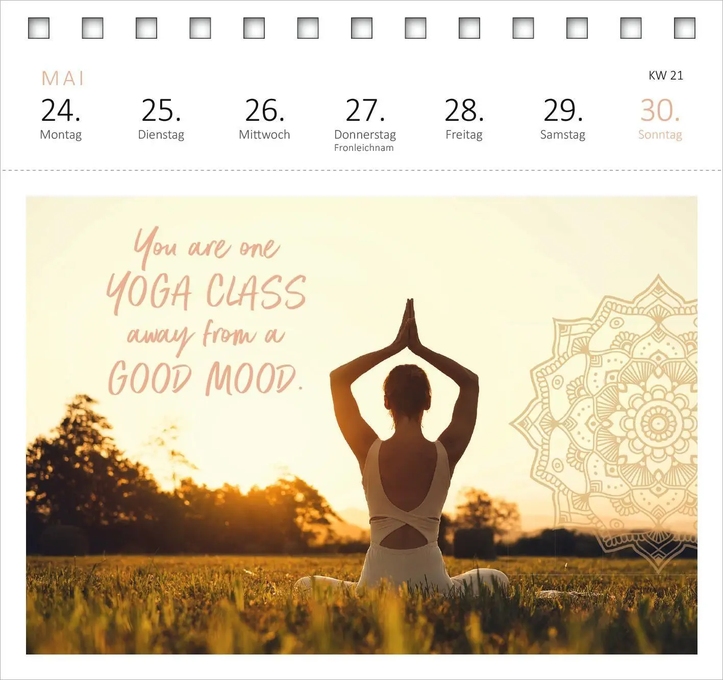 Bild: 4014489139676 | Postkartenkalender Yogaglück für jeden Tag 2027 | Kalender | 108 S.