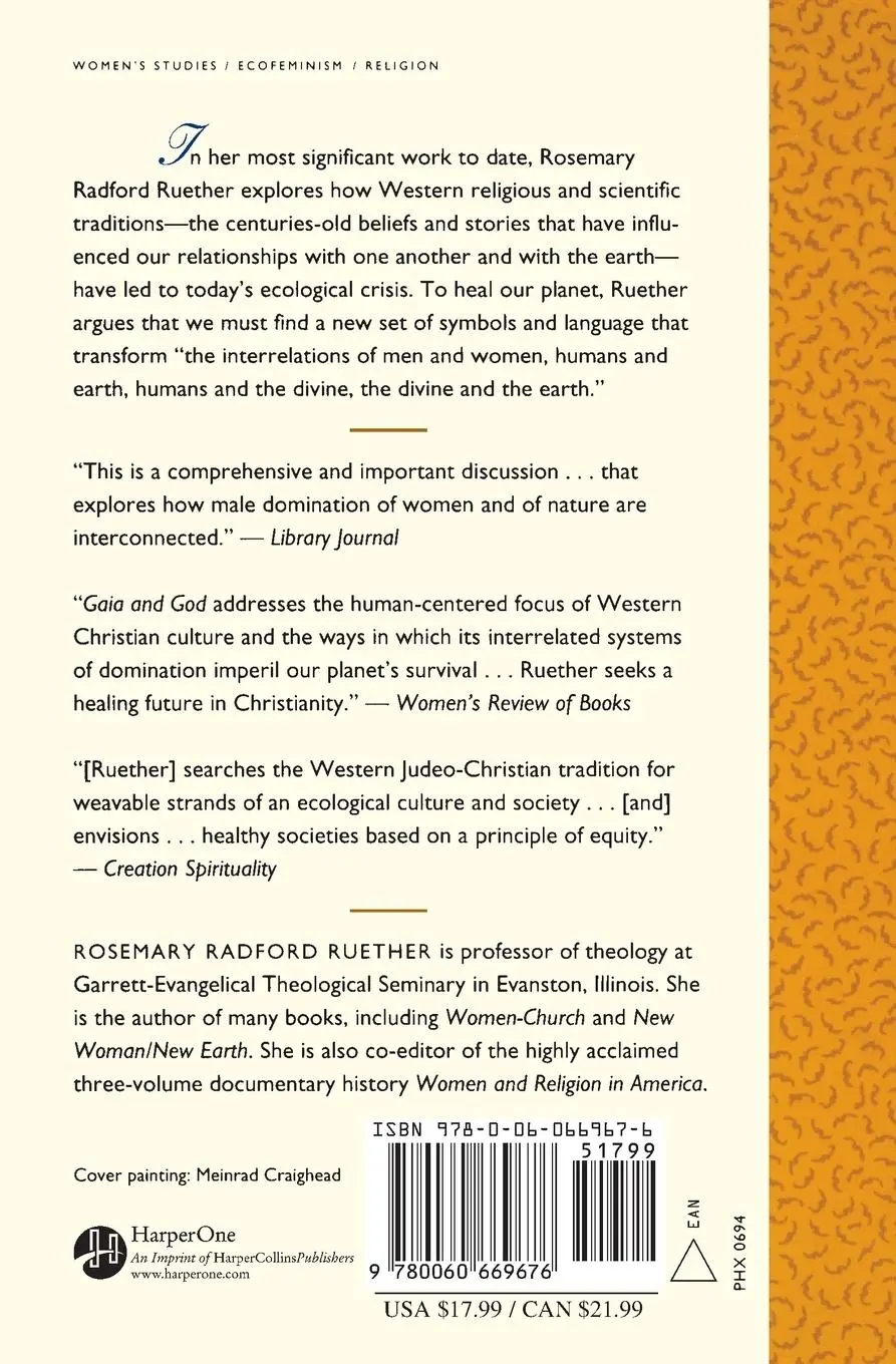 Rückseite: 9780060669676 | Gaia and God | An Ecofeminist Theology of Earth Healing | Ruether