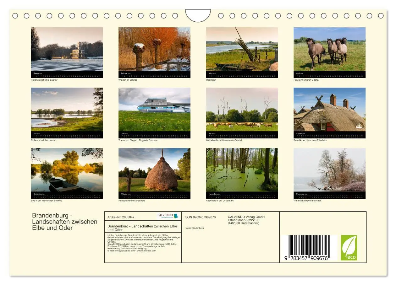 Bild: 9783457909676 | Brandenburg - Landschaften zwischen Elbe und Oder (Wandkalender...