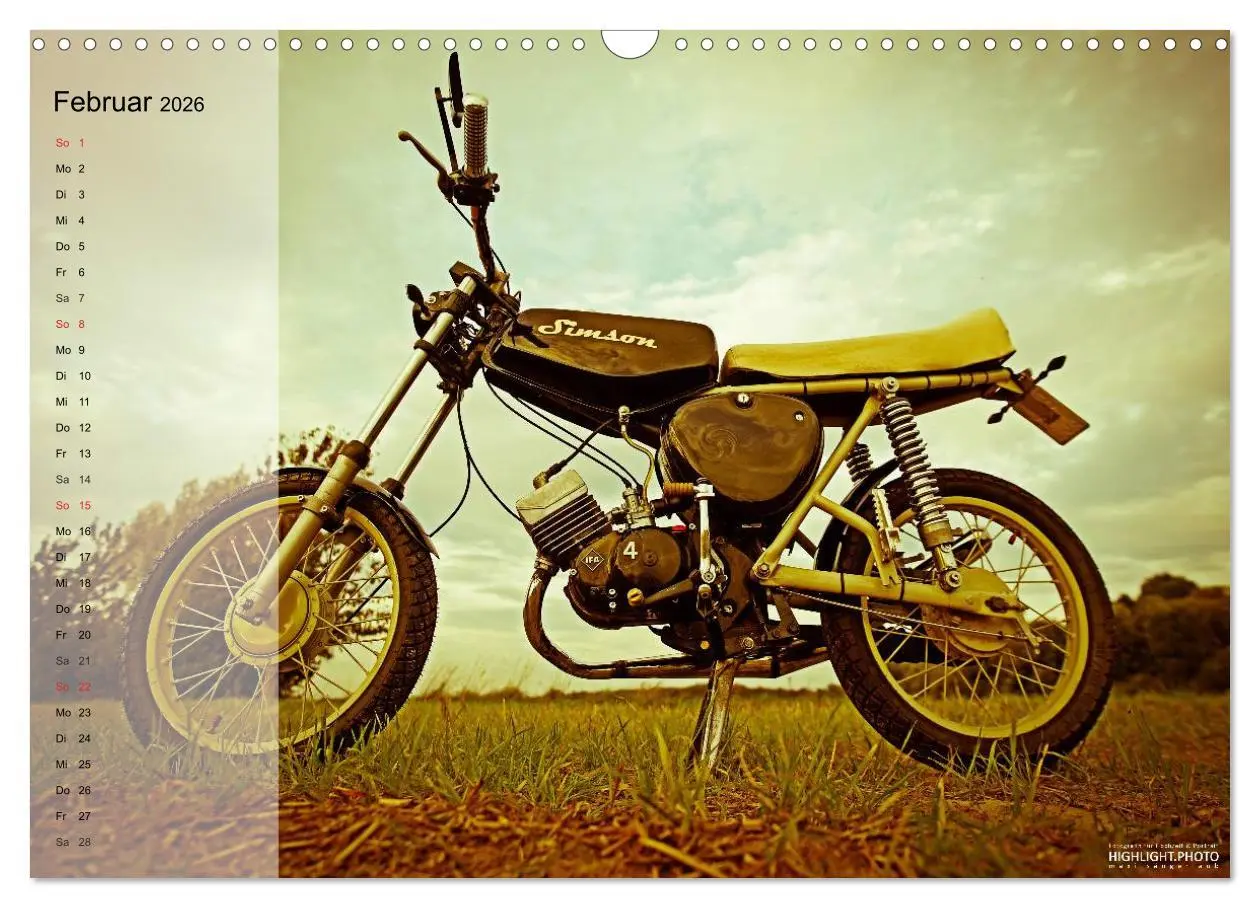 Bild: 9783516099676 | Simson S51 (Wandkalender 2026 DIN A3 quer), CALVENDO Monatskalender