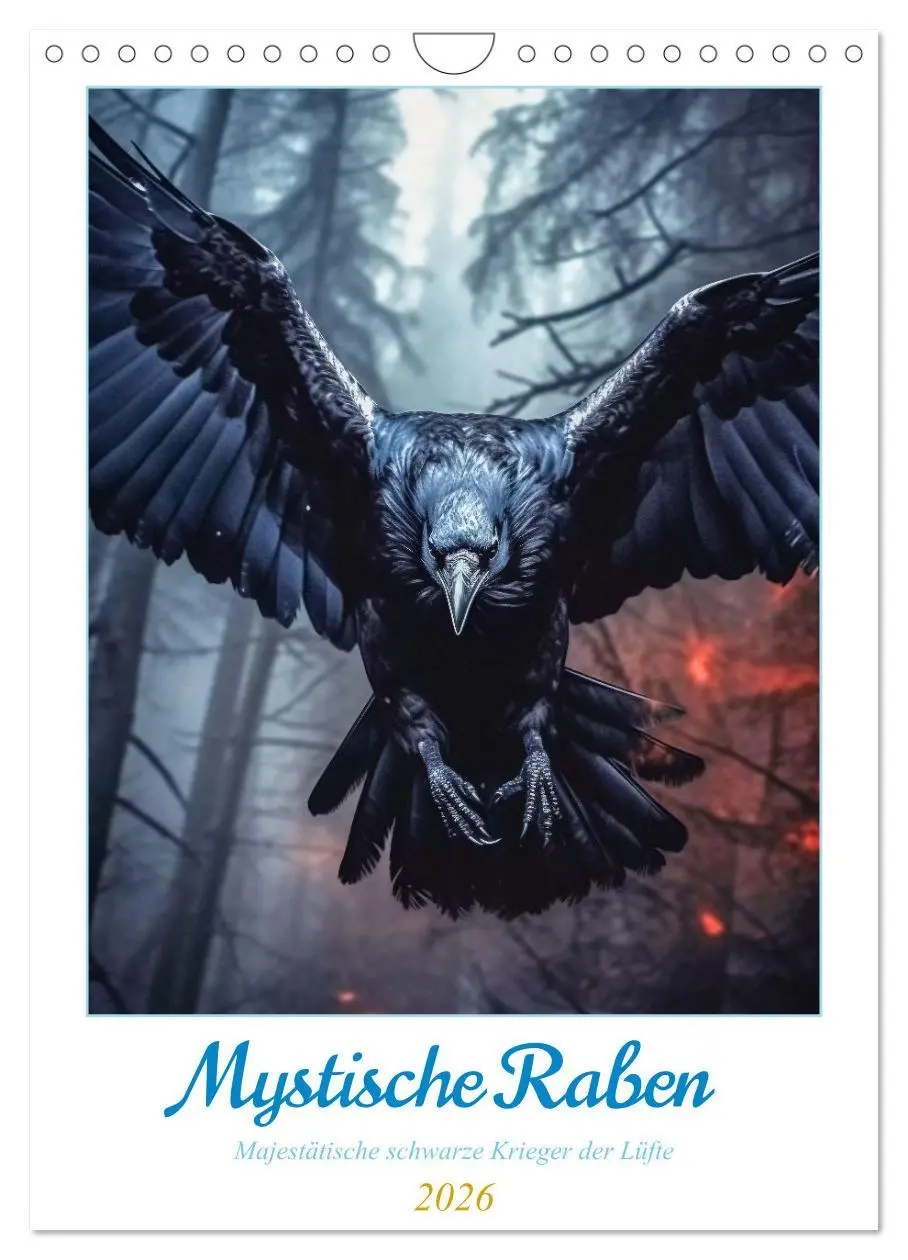 Cover: 9783516309676 | Mystische Raben (Wandkalender 2026 DIN A4 hoch), CALVENDO...