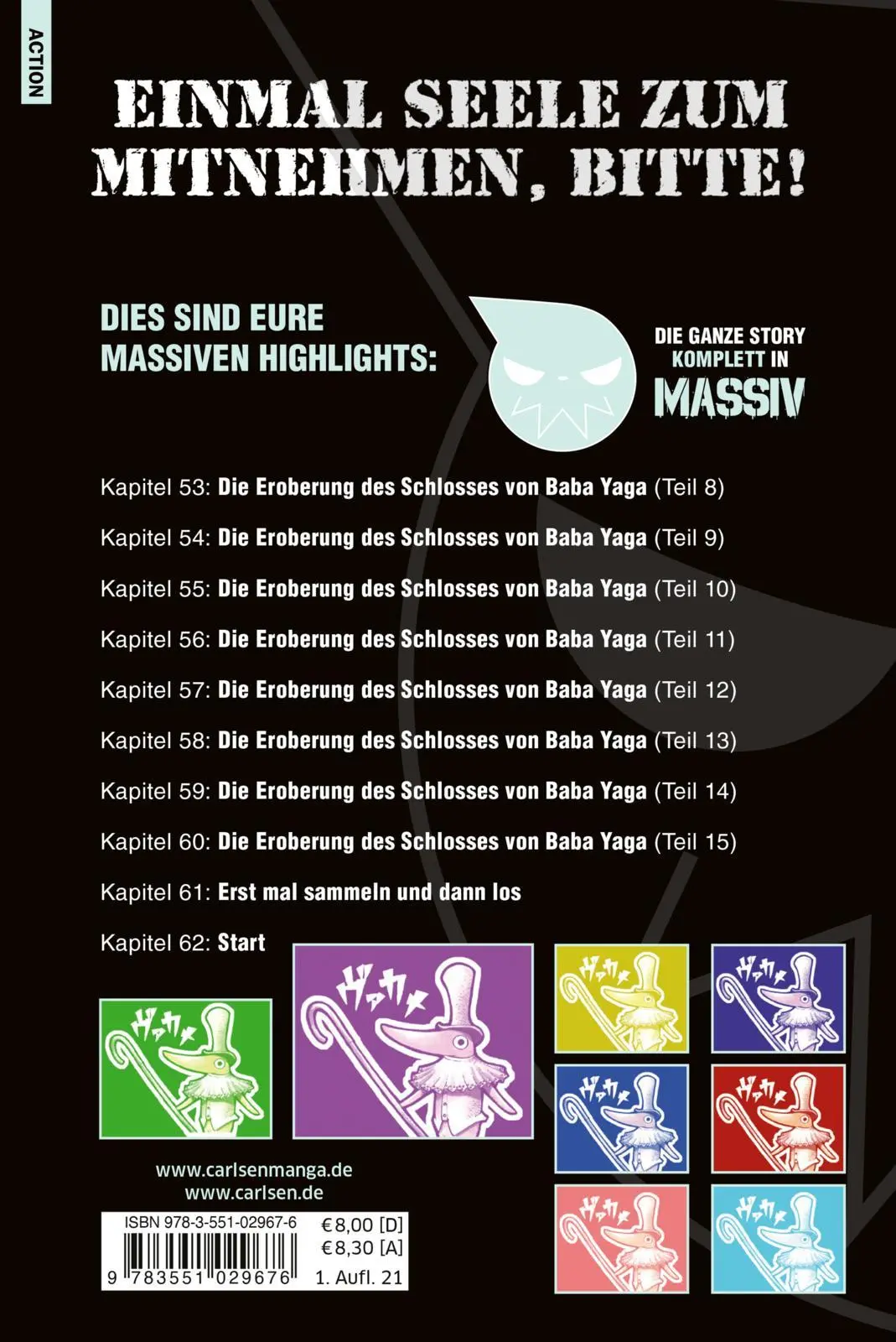 Rückseite: 9783551029676 | Soul Eater Massiv 7 | Düstere Manga Fantasy-Action im Sammelband