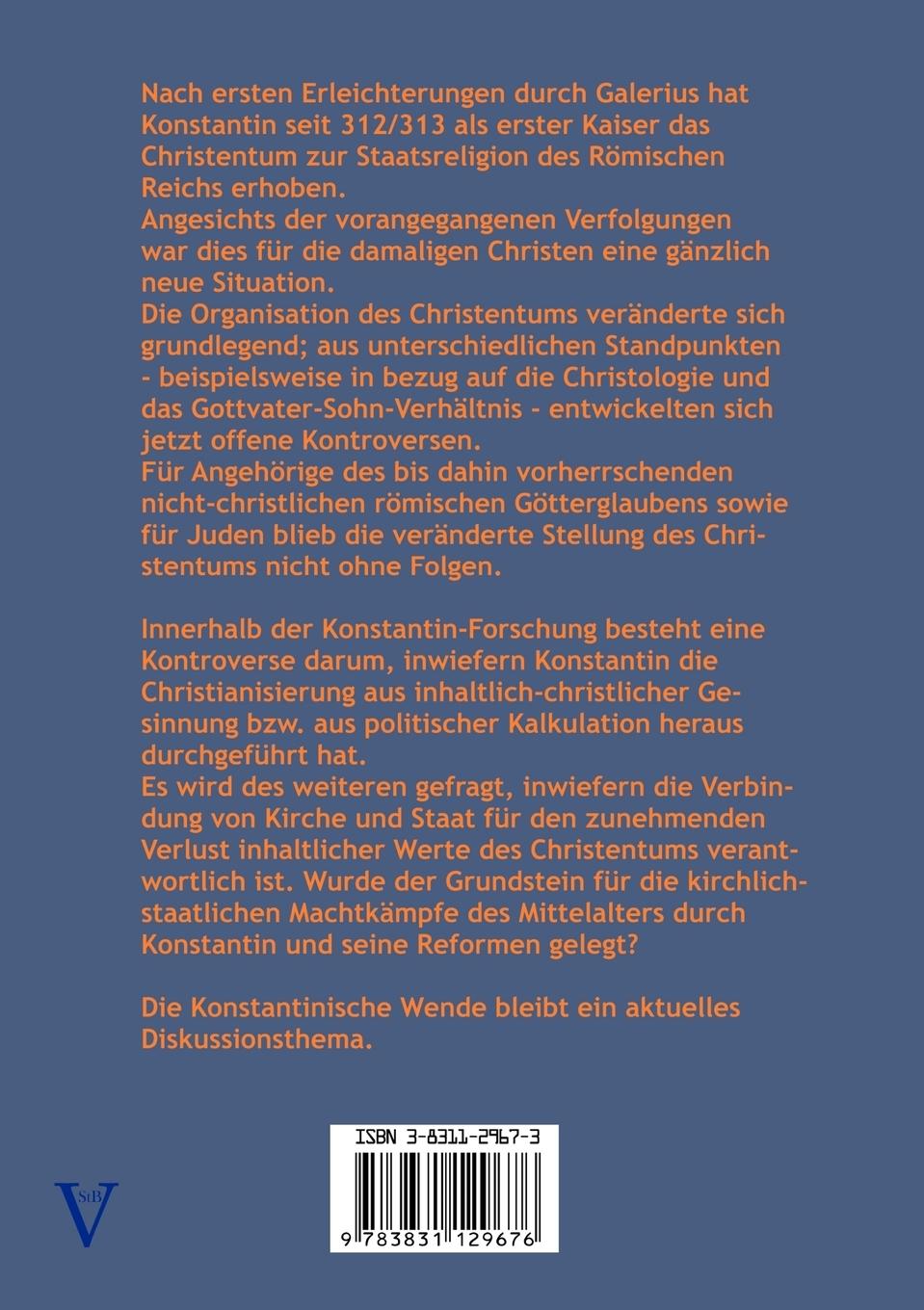 Rückseite: 9783831129676 | Die Konstantinische Wende | Stefan Burchert | Taschenbuch | 52 S.