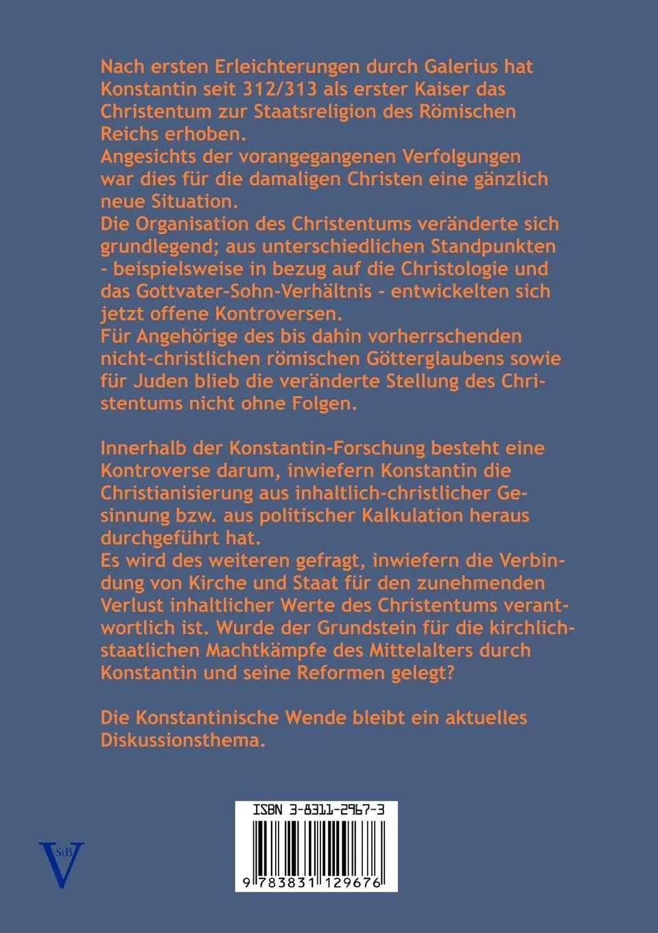 Rückseite: 9783831129676 | Die Konstantinische Wende | Stefan Burchert | Taschenbuch | 52 S.