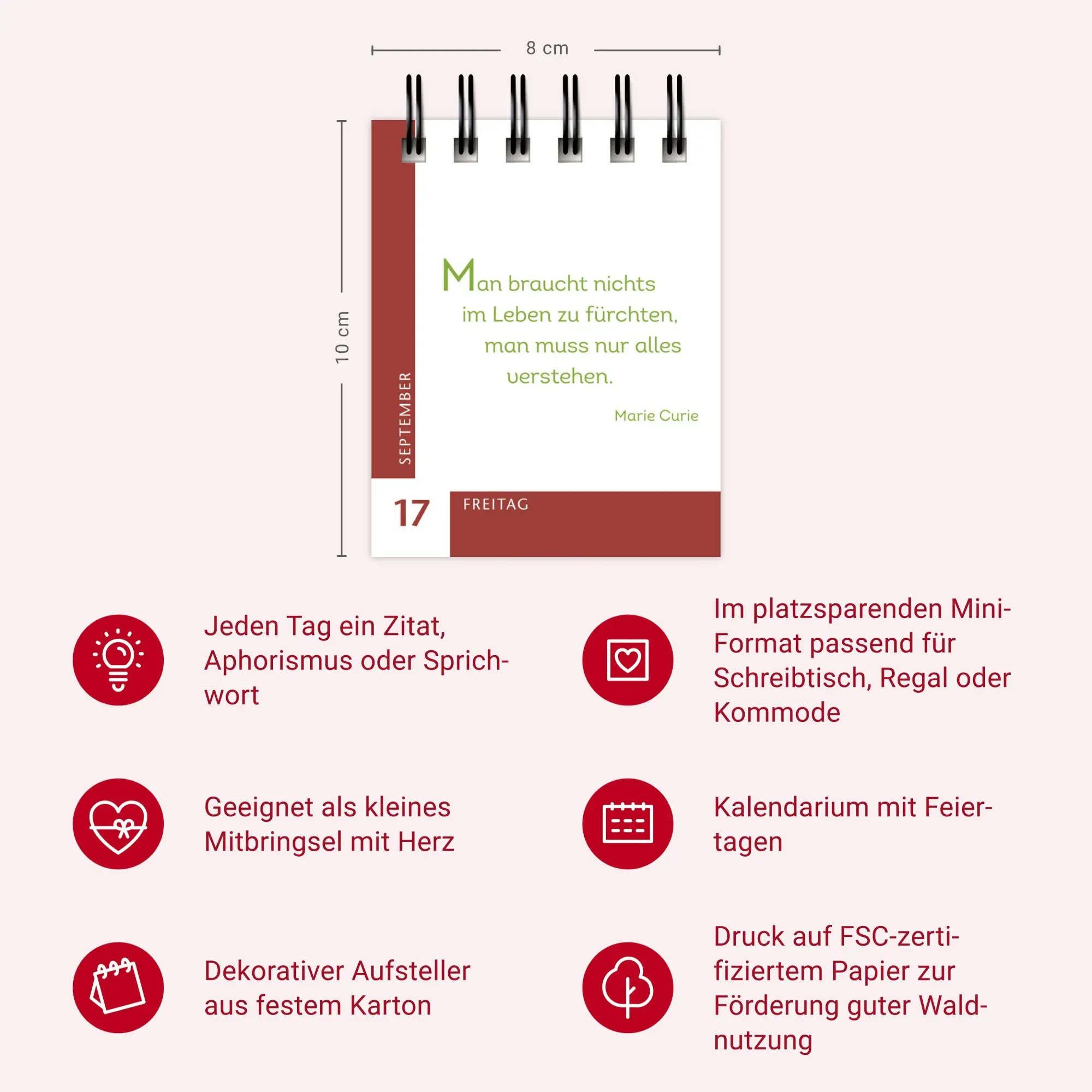 Bild: 9783840039676 | 365 Zitate von Frauen Mini-Geschenkkalender 2027 | Julia Linne | 2027