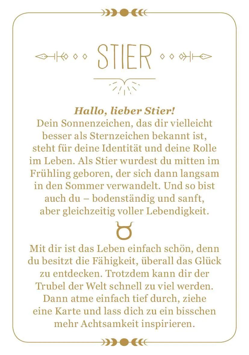 Bild: 9783845849676 | Achtsamkeit für den Stier | 50 Astro-Kärtchen | Taschenbuch | 51 S.