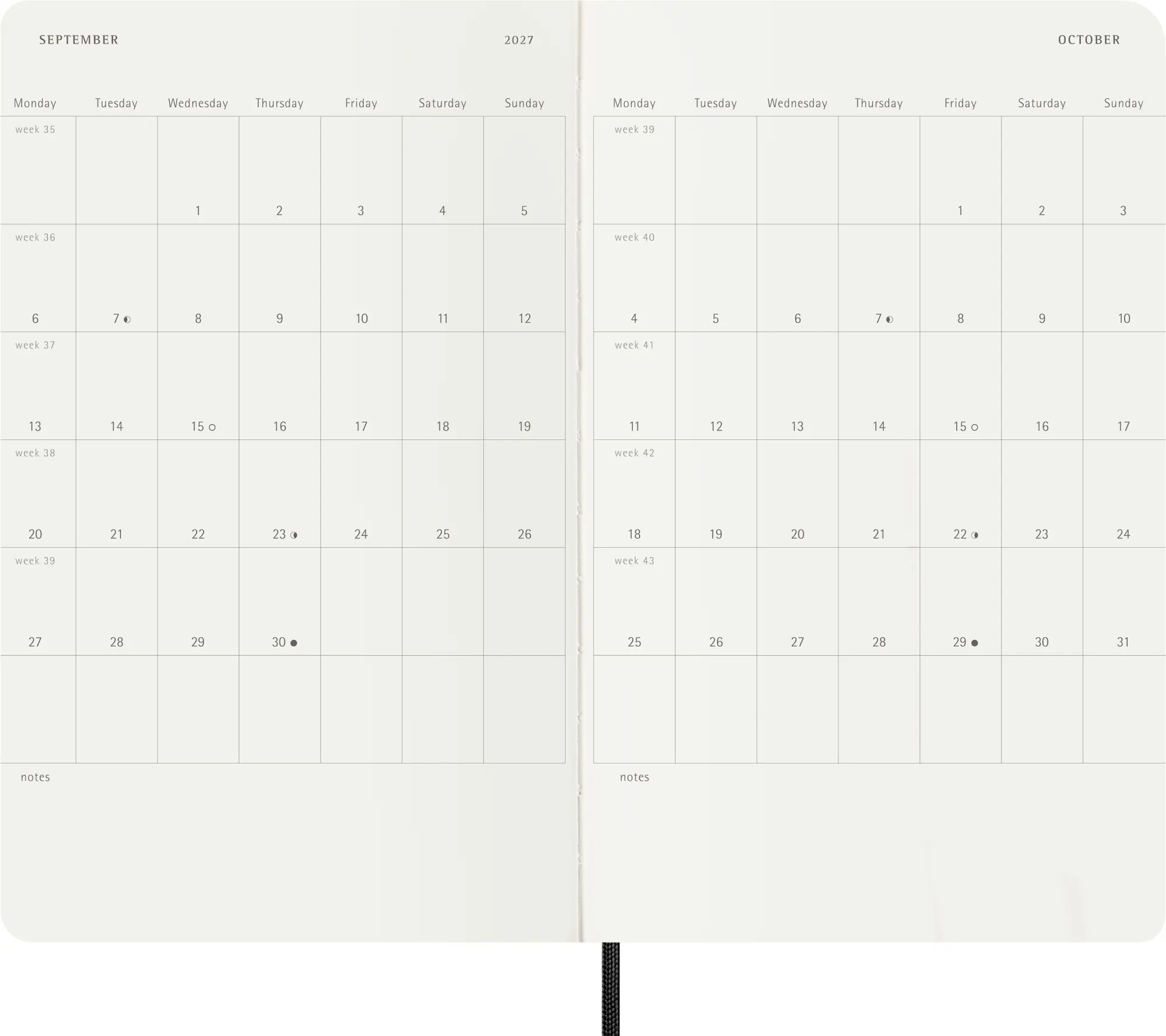 Bild: 8056999279776 | Moleskine 18 Monate Tagesnotizkalender 2026/2027, L/A5, 1 Tag = 1...