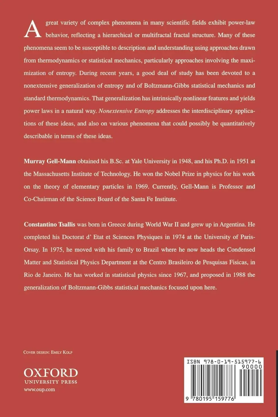 Rückseite: 9780195159776 | Nonextensive Entropy | Interdisciplinary Applications | Taschenbuch