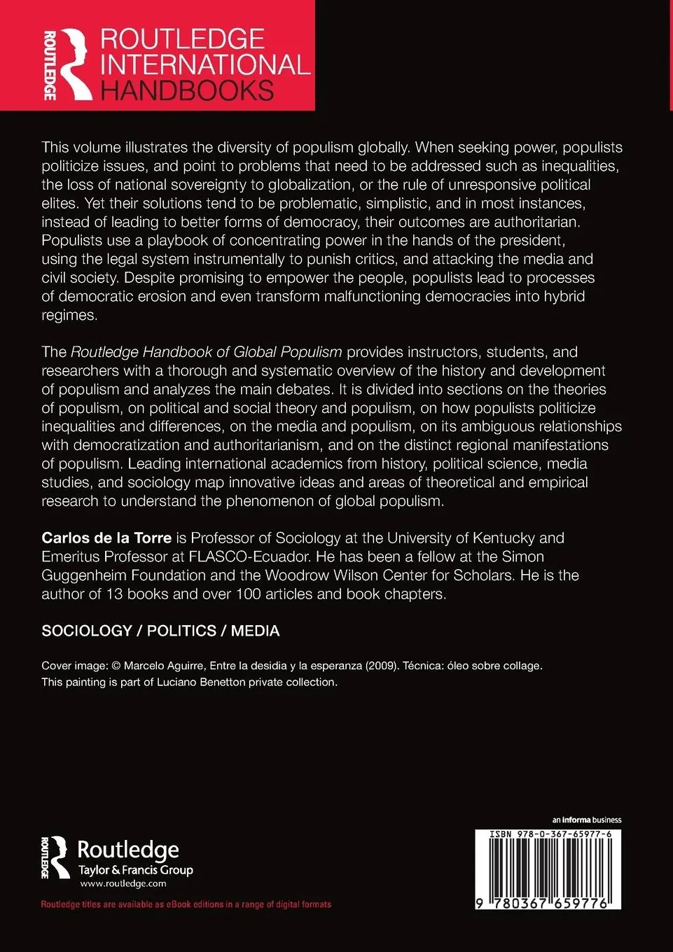 Rückseite: 9780367659776 | Routledge Handbook of Global Populism | Carlos De La Torre | Buch