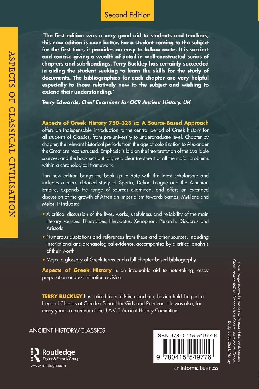 Rückseite: 9780415549776 | Aspects of Greek History 750-323BC | A Source-Based Approach | Buckley