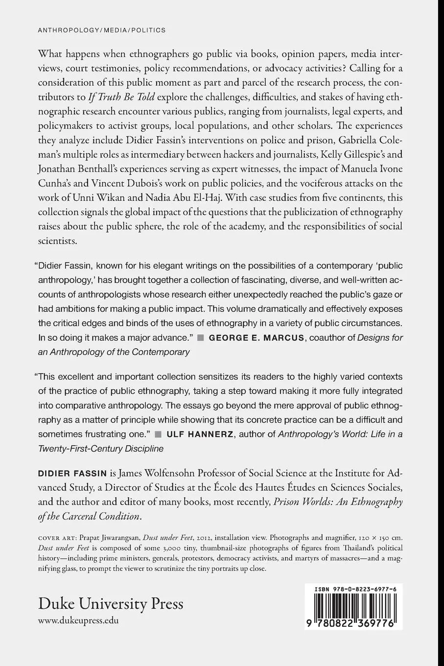 Rückseite: 9780822369776 | If Truth Be Told | The Politics of Public Ethnography | Didier Fassin