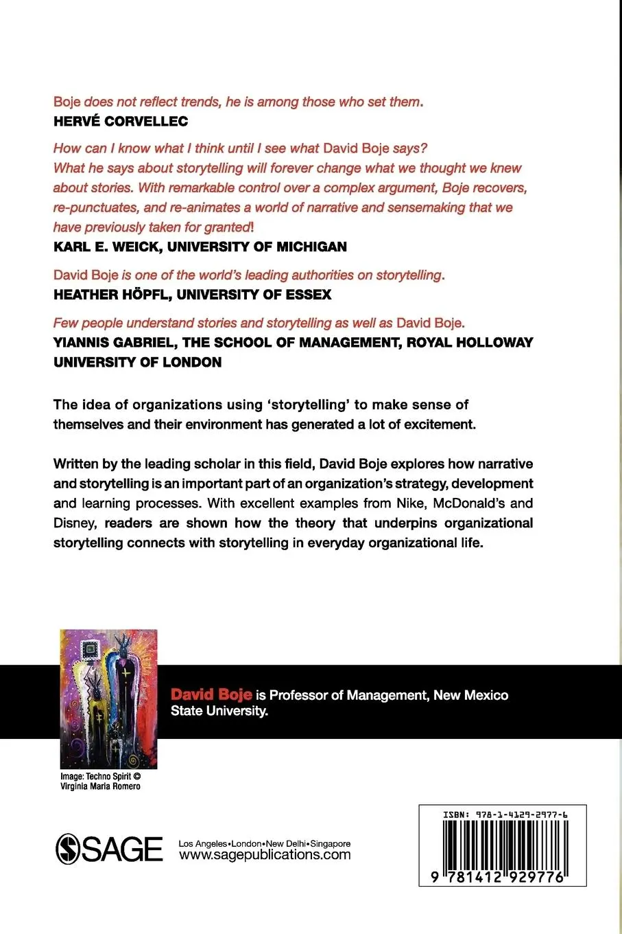 Rückseite: 9781412929776 | Storytelling Organizations | David M. Boje | Taschenbuch | Englisch