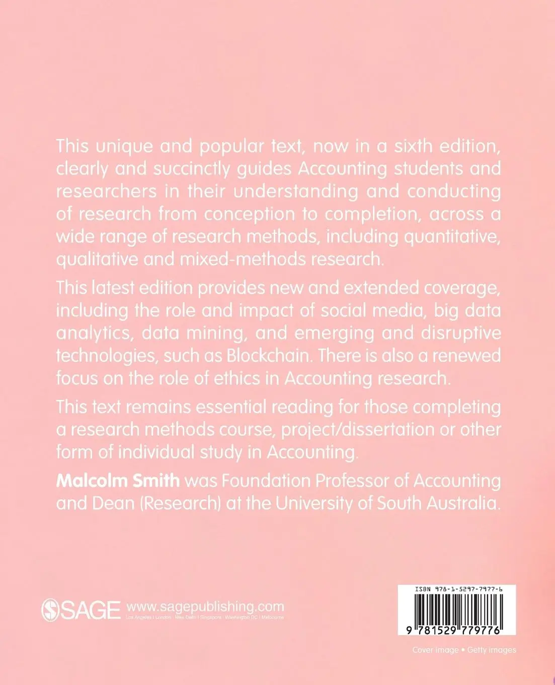 Rückseite: 9781529779776 | Research Methods in Accounting | Malcolm Smith | Taschenbuch | 2022
