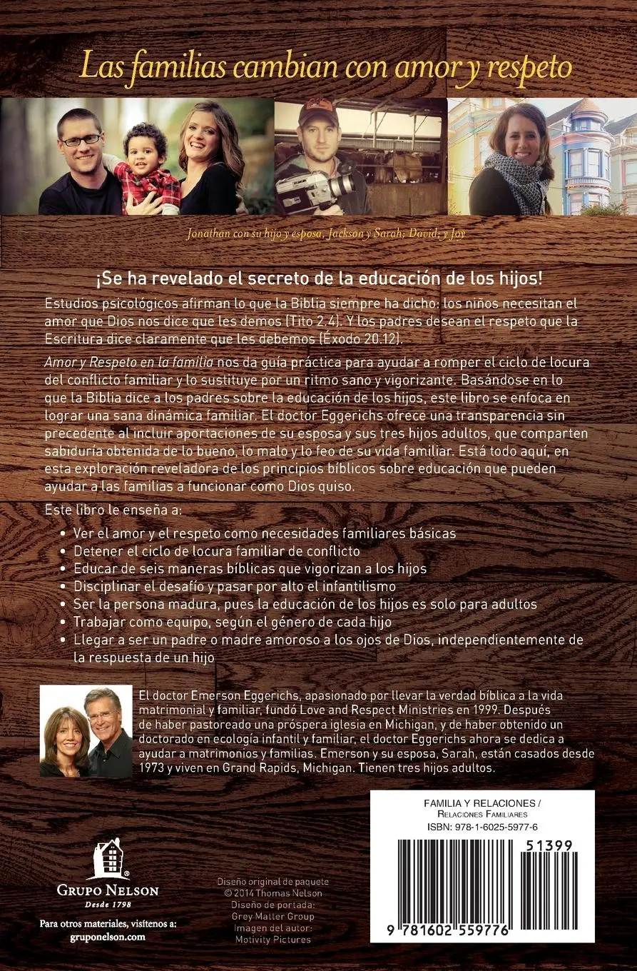 Rückseite: 9781602559776 | Amor y respeto en la familia | Emerson Eggerichs | Taschenbuch | 2014